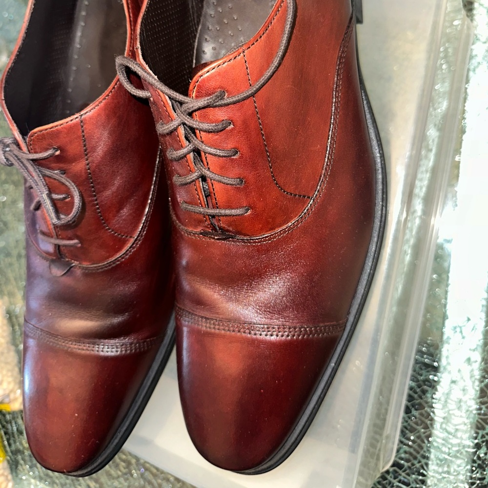 Cole Haan Air Adams C09167 12 M Brown Leather Cap Toe Oxford